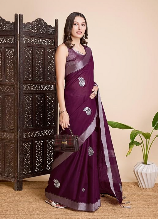 Linen Saree