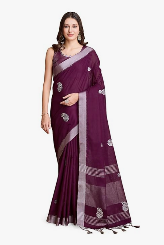 Linen Saree