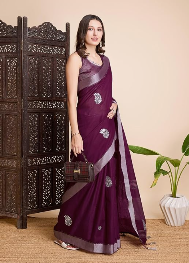Linen Saree