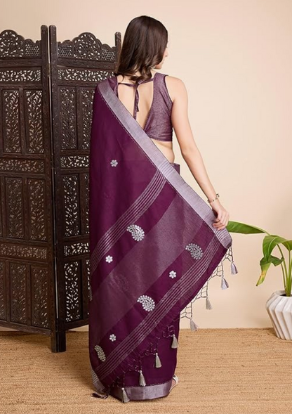 Linen Saree